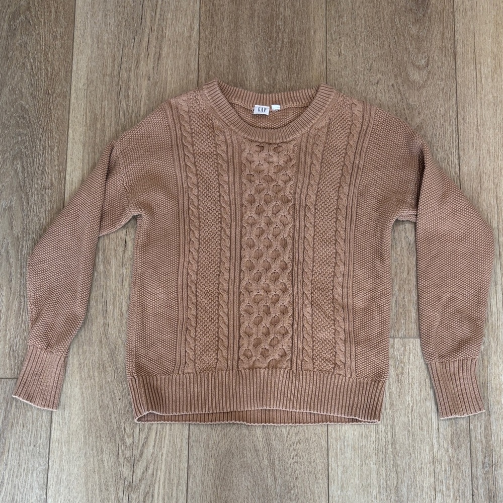GAP Women's Cable Knit Sweater - Tan